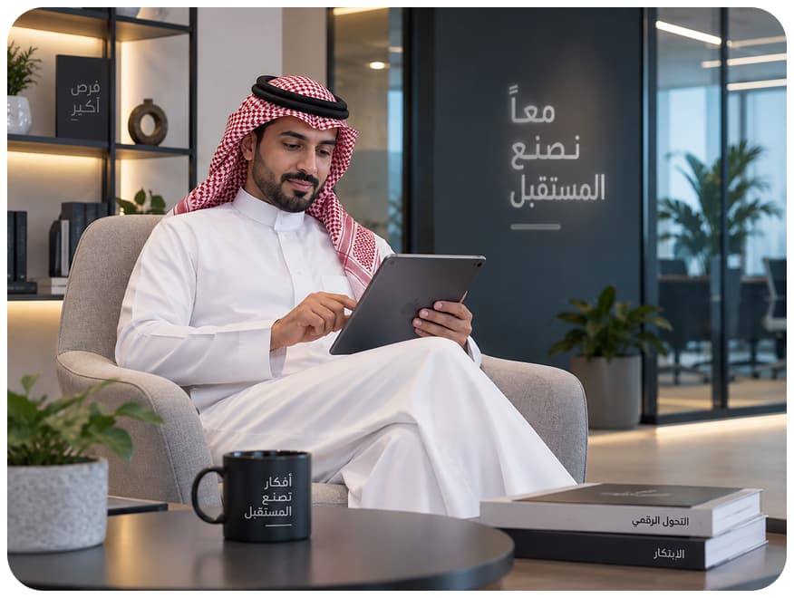 أحد أعضاء فريق رصن يعمل بتركيز